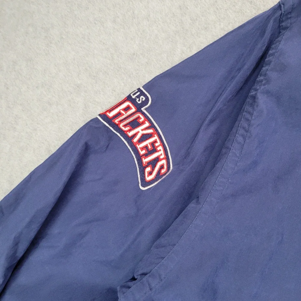 G-III Carl Banks Columbus Blue Jackets Windbreaker Mens M Navy Blue V-Neck NHL